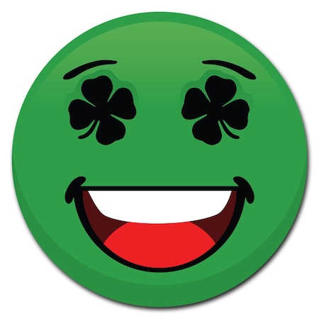Signmission Emoji Shamrock Circle Corrugated Plastic Sign C-16-CIR-Emoji Shamrock